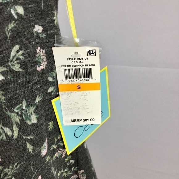 CECE Floral Print Flounce Sleeve Ruffled Hem Shift Dress Size S NWT - Picture 4 of 11